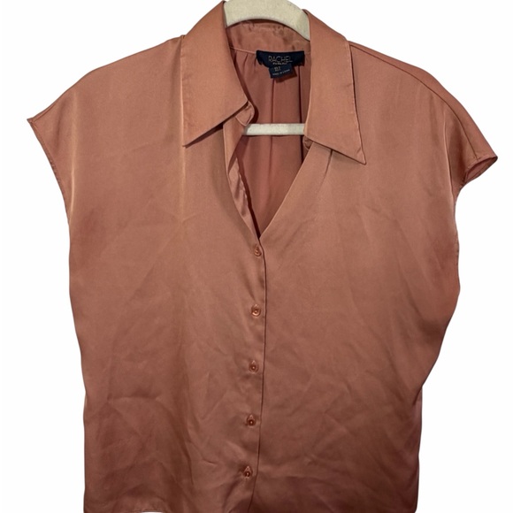 RACHEL Rachel Roy Tops - RACHEL Rachel Roy Sleeveless Button-Front Blouse in Dusty Rose